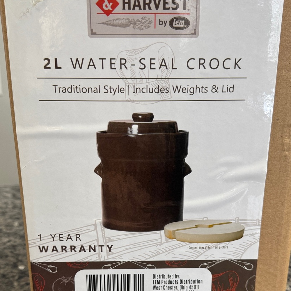 Roots & Harvest 2L Water-Seal Crock NEW - Picture 3 of 6